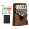 MECCANIXITY 17 Keys Thumb Piano, Brown Mini Portable Finger Piano