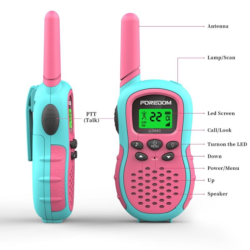 FOREDOM J388C Kids Walkie Talkies 2 Pack/3 Pack, Walkie Talkie