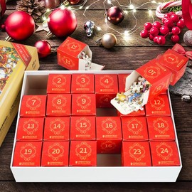 1008 pcs jigsaw Puzzle for Teens Gift, 24-day countdown calendar, Santa's Surprise, 19.7 "x 27.6", family game jigsaw puzzle, Christmas gift.