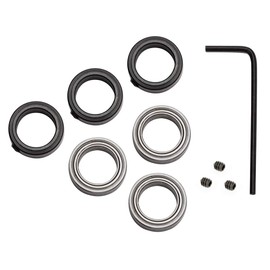 Yakamoz 3-Set Router Bit Replacement Bearings Bottom Mounted Ball Bearing Guide Survival Kit for 1/2 Inch Shank Router Bits | Inner Dia. 1/2” & Outer Dia. 3/4”, Fixed Collar Included