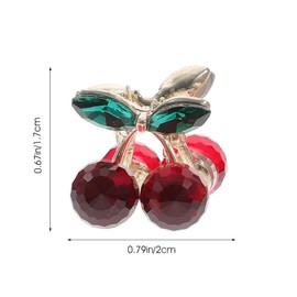 Luxshiny 2 x Cherry Hair Grip Hair Clips Hair Metal Hair Styling Clips for Women Lady Headdress Claw Clips for Thick Hair Hairpin Acrylic Alloy Small Fruit