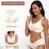 OEAK Womens Wireless Bras Push Up Support Full Coverage Bralettes