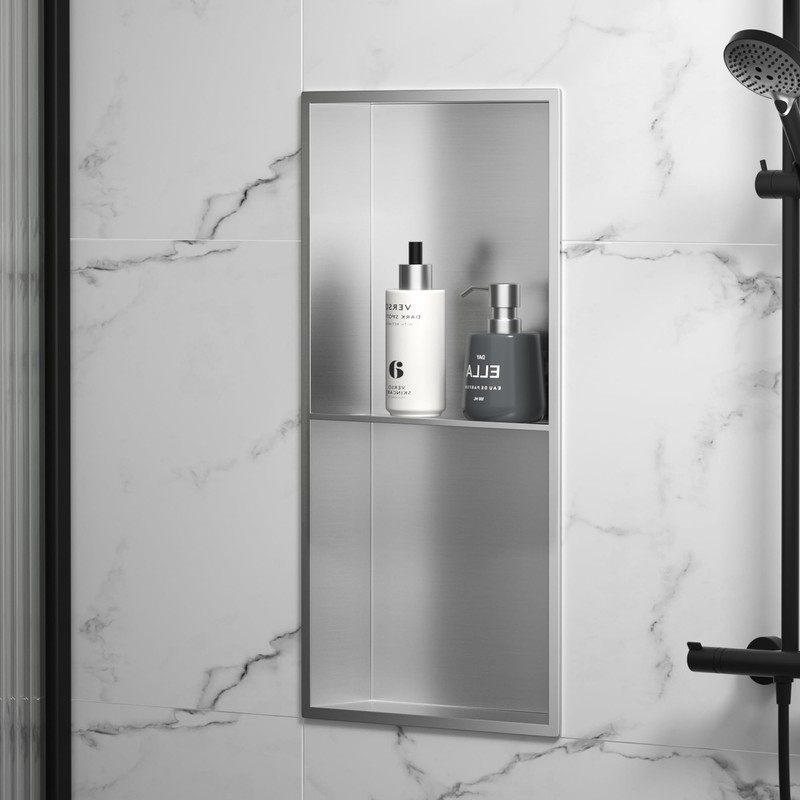 Bernkot Stainless Steel Shower Niche 24" X 12" Brushed No