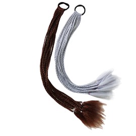 Hoshisea 2 Pieces Hairpieces Dirty Braid, Synthetic Hair for Braiding, Hair for Braiding, Synthetic Hairpiece, for Performances, Daily Women's Hair Bands