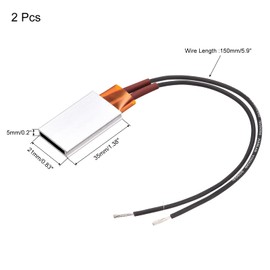 sourcing map PTC Heating Element 12V 2W-15W 70C Consistent Temperature Ceramic Thermostatic for Heating 2pcs