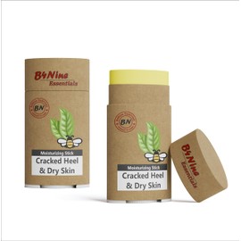 B4Nine Essentials Cracked Heel Repair Tea Tree Foot Cream Stick for Dry Skin Heel Moisturizer Balm Treatment. Made in Canada 2.5oz (2 Pack, Natural)