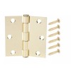 Everbilt 3-1/2 in. Satin Brass Square Corner Door Hinge 237009