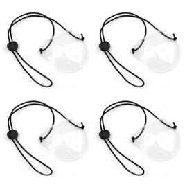 4PCS Eye Shield, Clear Plastic Eye Shield Eye Patch, Eye Surgery Covering Breathable After Surgery, Surgery Eye Exam Postoperative Eyes Rehabilitation, Eye Protection Care Supplies with 4 Elastic Rope