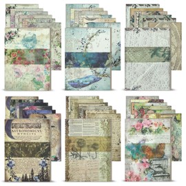 LELE LIFE 600 Sheets Scrapbook Paper, 5.5 x 4" Vintage Scrapbooking Supplies for Journaling Junk Journal Craft Decoupage Paper, Wall Collage Kit Cottagecore Aesthetic Room Decor Vintage Decor, Style B