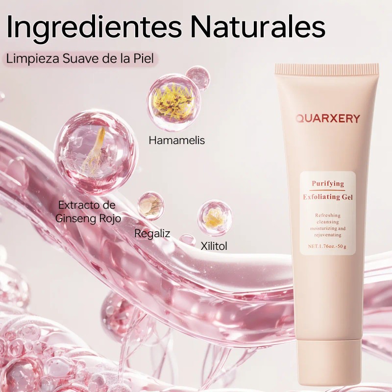 Gel Exfoliante QUARXERY con Hamamelis y Regaliz para Rostro 50g