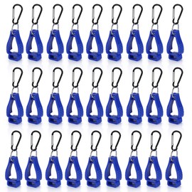 YEUIKERR 30 PCS Blue Glove Clips for Work Glove Holders, Safety Clip Glove Keeper, Gloves Grabber Clips, Gloves Belt Clips for Worker Construction