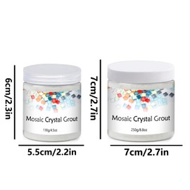 CAMUTKRY Mosaic Crystal Grout, Mosaics Tile Tools, Mosaic Tile Accessories – Essential for Handmade Grouting and Perfect for DIY Craft Projects (Translucent, 4.5oz)