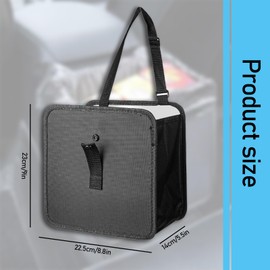 VBGURR 1Pc Car Bin Car Bins for Front of Car Water Resistant Car Trash Can Black Bin for Car Car Rubbish Bin Car Essentials(Black)