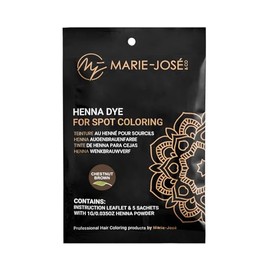 Marie-José & Co Henna Dye Set - Professional Henna Tint for Spot Coloring - Good for 50 Applications (Chestnut)