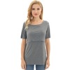 Bearsland Women's 3 Packs Maternity Nursing Tops Short Sleeve Breastfeeding