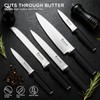 10-Piece Kitchen Knife Set with Metal Block, Black