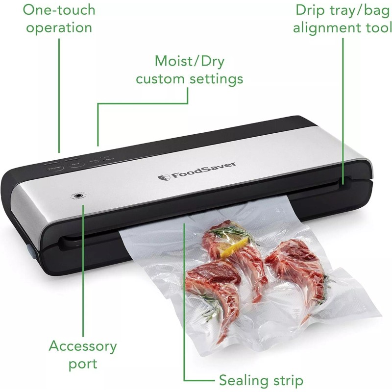 FoodSaver Vacuum Sealing Machine for Dry and Wet Fresh Foods,