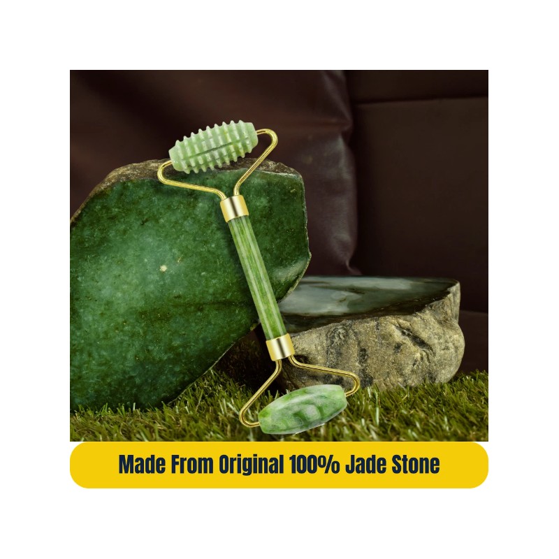 Gua Sha Face Massage Roller Set Natural Jade Stone Professional