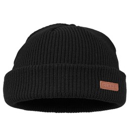 Croogo Classic Men's Warm Winter Hats Womens Beanies Lightweight Knit Hat Toboggan Skull Caps for Cold Weather,Black-OG04