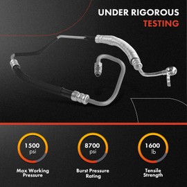 A-Premium Power Steering Pressure Hose Line Assembly Compatible with Lexus RX350 2007 2008 2009, 3.5L, with Aluminum Foil Sheath, Pump To Rack/Gear