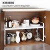KIKIBRO Expandable Cabinet Shelf Organizer, Stackable Kitchen Pantry Counter Storage,