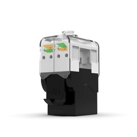 AMPCOM UTP Transparent Keystone Jack (Black)