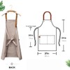 Kitchen Bib Apron with Pockets, Women Men Adjustable Neck Strap