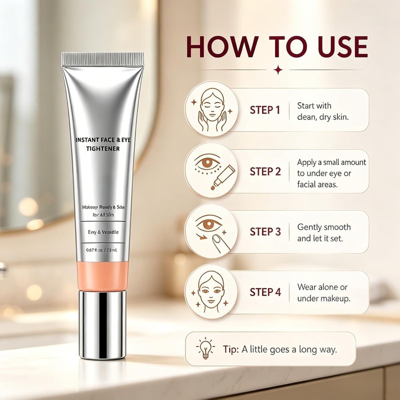 Instant Eye & Face Tightener Cream for Under Eye Bags