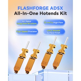 FLASHFORGE AD5X 3D Printer Hotend Kit, Original Replacement 0.4mm Nozzle, High-Temperature Resistance and High-Speed Precision Printing, 0.4mm Size Designed for Daily Performance