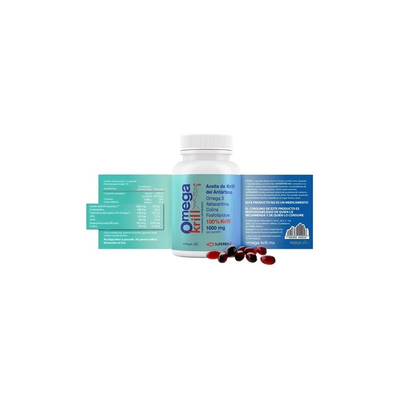 60 Cápsulas - Omega 3 de Krill antártico de Neptune