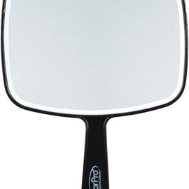 Premium Hand Mirror with Handle, 6.3" W x 9.6" L, Multi-Purpose Handheld Mirror with Distortion-Free Reflection, Black - Color: Pack of 1 (Black)