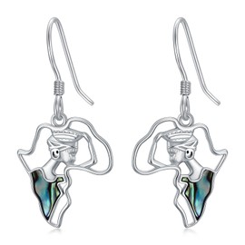 African Earrings Sterling Silver African Dangle Earrings Jewelry for Women