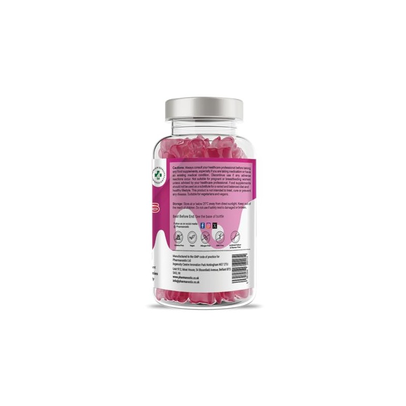 Pharmanostix VitaKids Multivitamin & Minerals Gummies, Natural Berry Flavour Gummies,