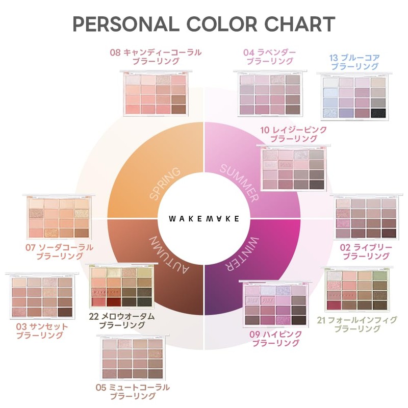 Wakemake Soft Blurred Eye Palette 03 Sunset Blurred, Best of