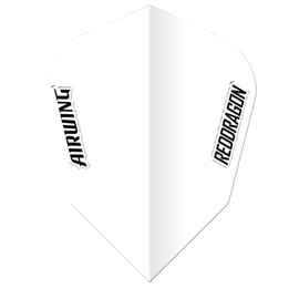 RED DRAGON Airwing Unique Moulded White V-Standard Dart Flights 1 Set Per Pack (3 Dart Flights in Total)