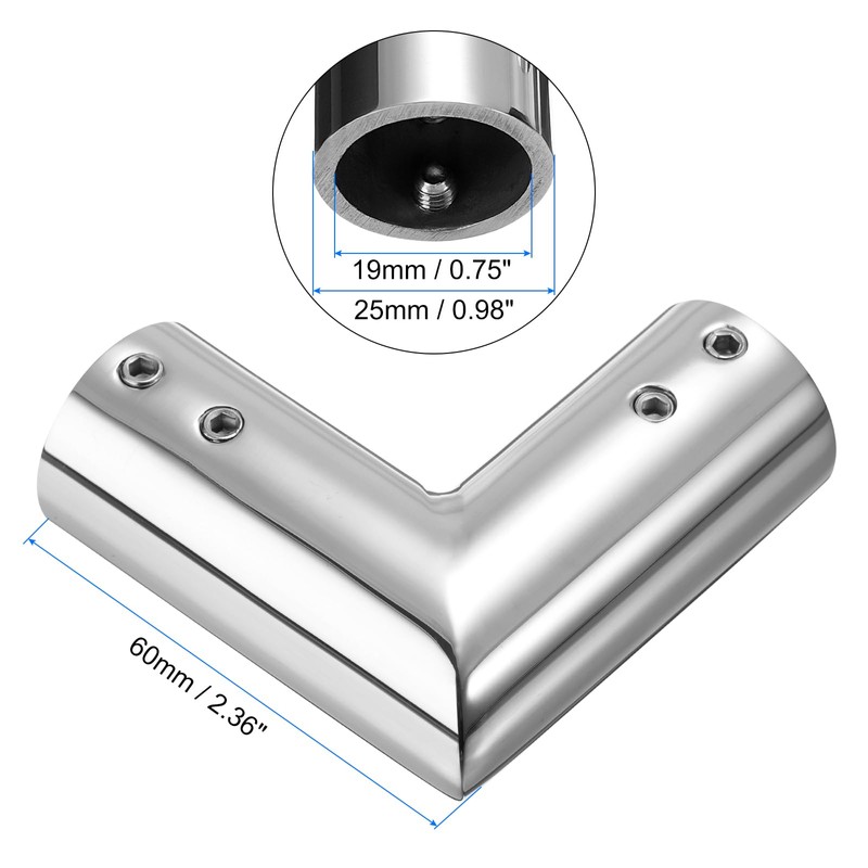 QUARKZMAN Pack of 2 Adjustable Curtain Rods Corner Connectors 19