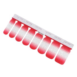 WOONEKY 48pcs Gradual Nail Art Stickers Red Nail Sticker Set Fake Nails Full Nail Cover Nail Patch Safe Material