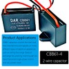 CBB61 4uF Capacitor 450V AC Ceiling Fan Capacitor 2 Wire