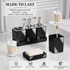 InnJoey Black Bathroom Accessories Set - Luxurious Bathroom Accessory Decor