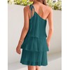 ZESICA Women's 2024 Boho Summer One Shoulder Sleeveless Ruffle Tiered
