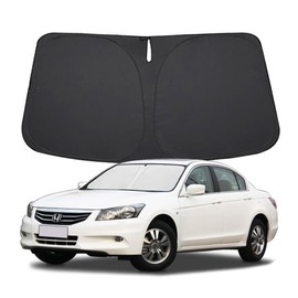 Windshield Sun Shade for Honda Accord 2008-2012 Front Window Shade Sun Visor Protector for Honda Accord Accessories Foldable Sunshade 240T Reflective Polyester Blocks UV Rays Keeps Your Car Cooler