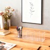 PEDOBALI 5 Pcs Clear Pencil Holder 6 Compartments Acrylic Cosmetic