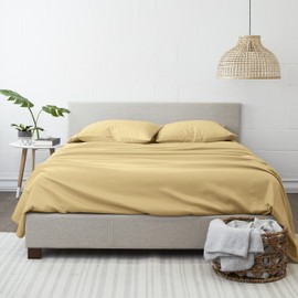 Linen Market Bed Sheets for King Size Bed (Gold) - Sleep Better Than Ever with These Soft and Cooling King Sheets - Deep Pocket Fits 16" Thick Beds - 4 Piece King Sheet Set.