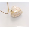 Kintsugi Petite 5/8" White Howlite Broken Heart Mended with 23k