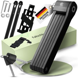 Hartclip Bicycle Folding Lock High Security Alloy Steel 85 cm with Bracket Black