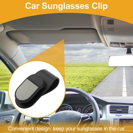 X AUTOHAUX Car Sunglasses Clip Universal Sun Visor Sunglasses Holder for Car Plastic Black 8x4cm 1 Pcs