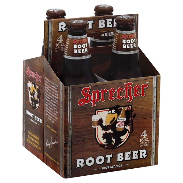 Sprecher 4 Piece Soda Root Beer, 64 oz