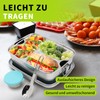 iDattel Stainless Steel Lunch Box, 2000 ml Lunch Box, Leak-Proof