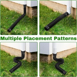 Masyrt Rain Gutter Drain Extension, Flexible Rain Gutter Downpipe Extension, Retractable Gutter, Extendable Gutter Connection, Rainwater Drain Pipe (Brown1)