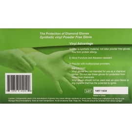Synthetic Vinyl Powder Free Gloves, Clear, Box of 100 - Multi Purpose and General Use